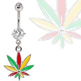 Piercing nombril cannabis 25 - Jamaique
