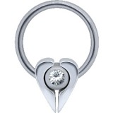 Piercing anneau 1,6mm 108 - Coeur bouclier