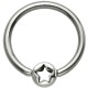 Piercing anneau 1,6mm 111 - étoile cercle