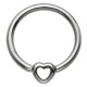 Piercing anneau 1,6mm 115 - Coeur creux