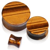 Plug courbe en oeil de tigre