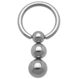 Piercing micro-bcr 76 - Trois boules