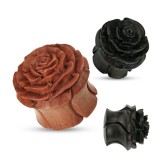 Plug courbe en bois fleur