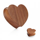 Plug courbe en bois coeur