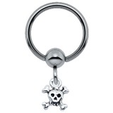Piercing micro-bcr 114 - Crâne pendant