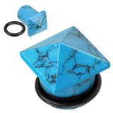 Plug turquoise o-ring carré