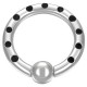 Piercing anneau en acier points noirs 03mm