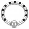 Piercing anneau en acier points noirs 03mm