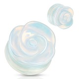 Plug courbe flower en opalite