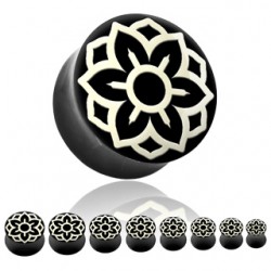 Plug courbe en corne rosas blanche