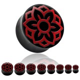 Plug courbe en corne rosas rouge