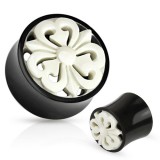 Plug courbe en corne tribal I