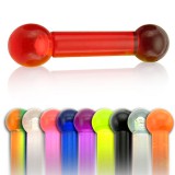 Barbell acrylique UV unicolore 2,5 à 10mm