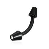 Piercing arcade 09 - Black-line pointe strass