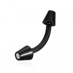 Piercing arcade 09 - Black-line pointe strass