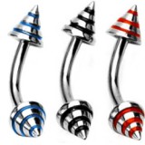 Piercing arcade 35 - Métal pointes striées
