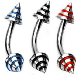 Piercing arcade 35 - Métal pointes striées