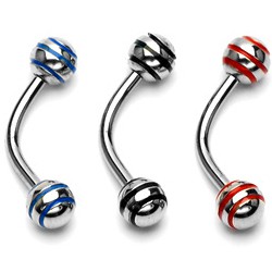 Piercing arcade 36 - Acier boules striées