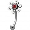 Piercing arcade motif soleil rouge (95)