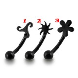 Piercing arcade 109 - Motifs PVD noir