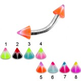 Piercing pour arcade acry 27 - UV étoile pointes