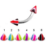 Piercing pour arcade acry 35 - UV pointes striées