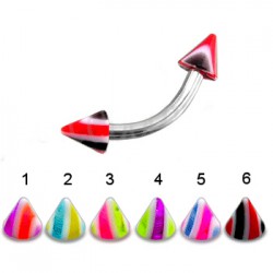 Piercing pour arcade acry 35 - UV pointes striées