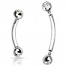 Piercing arcade 49 - Screw in strass trans
