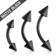 Piercing arcade 72 - Black-line mate pointes