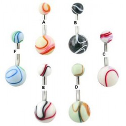 Piercing nombril UV 18 - Marbre