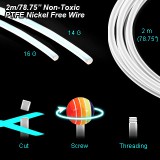 Barre en PTFE 1.2mm longueur 20mm