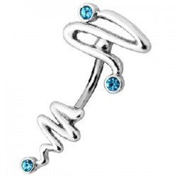 Piercing nombril vrilles haut et bas (D91)