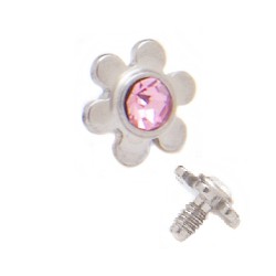 Embout microdermal fleur strass