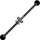 Piercing industriel 64 - Fleur de lys noire