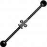 Piercing industriel 64 - Fleur de lys noire