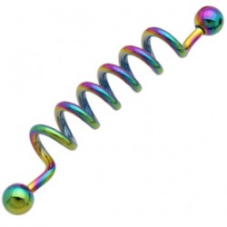 Piercing industriel 68 - Rainbow vrillé
