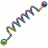 Piercing industriel 68 - Rainbow vrillé