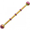 Piercing industriel 71 - Trois encoches rainbow