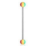 Piercing industriel 82 - UV rasta boules