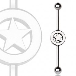Piercing industriel 83 - étoile cercle