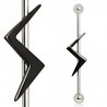 Piercing industriel 84 - éclair black