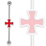 Piercing industriel 90 - Croix rouge