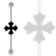 Piercing industriel 110 - Croix noire