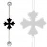 Piercing industriel 110 - Croix noire