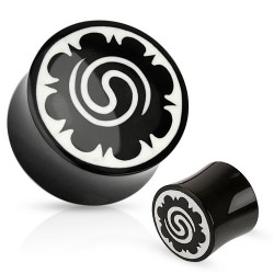 Plug courbe en corne tribal K