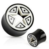 Plug courbe en corne tribal L