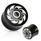Plug courbe en corne tribal M
