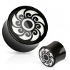 Plug courbe en corne tribal M (OR104)