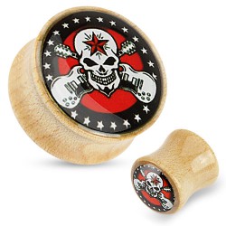 Plug courbe en bois death guitare