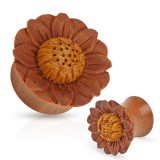 Plug courbe en bois fleur B
